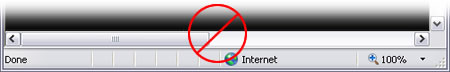 Scrolling left to right is a no-no